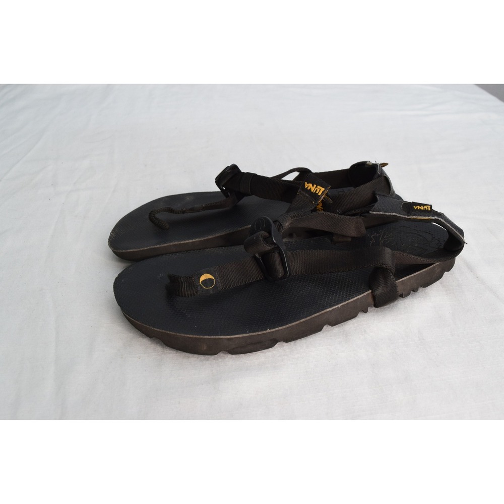 Luna Sandals Mono Winged Vibram Minimalist Sandals Black Mens 5.5 Womens 7.5